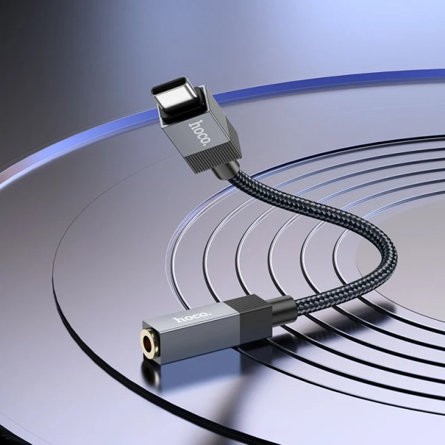 Адаптер Hoco UPA32C USB-C to 3.5mm AUX Black (6942007650922)