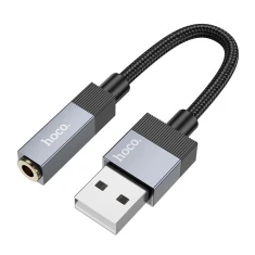 Адаптер Hoco UPA32D AUX USB A to Jack 3.5mm Black (6942007650946)
