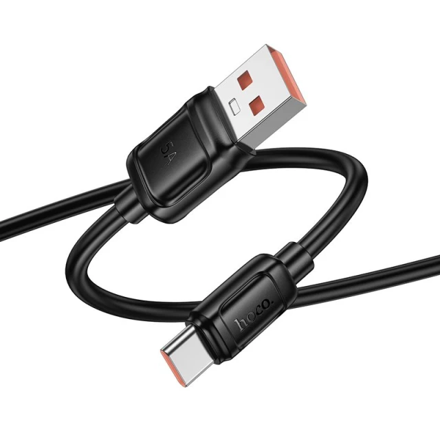 Кабель Hoco X115 USB-A to USB-C PD 5A 100W 1m Black (6942007651974)