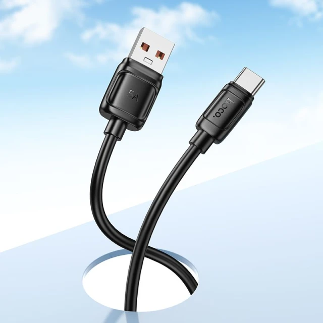 Кабель Hoco X115 USB-A to USB-C PD 5A 100W 1m Black (6942007651974)