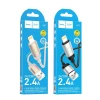 Кабель Hoco X117 USB-A to Lightning 2.4A 1m Black (6942007652544)