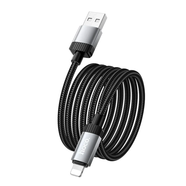 Кабель Hoco X117 USB-A to Lightning 2.4A 1m Black (6942007652544)
