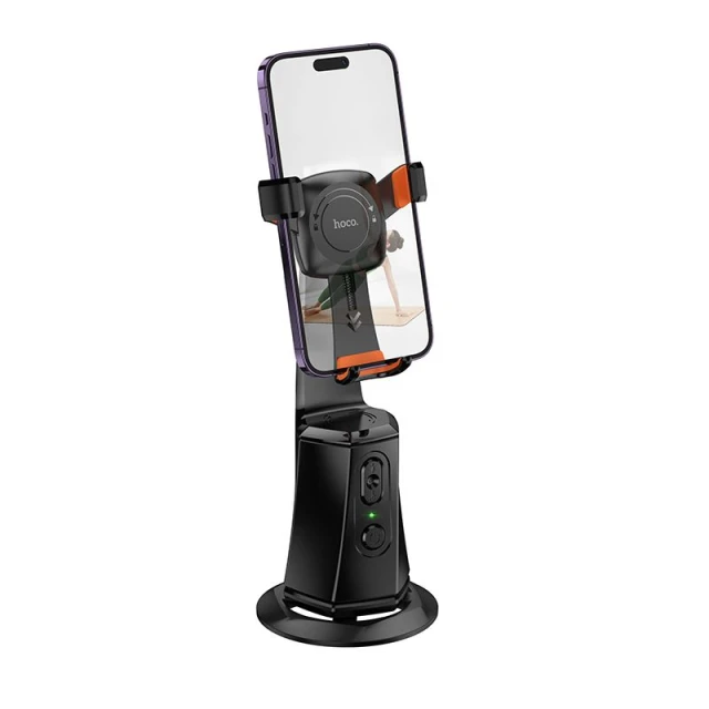 Тримач для телефону Hoco K26 з автовідстеженням обличчя 360° Black (6942007652605)