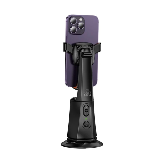 Тримач для телефону Hoco K26 з автовідстеженням обличчя 360° Black (6942007652605)