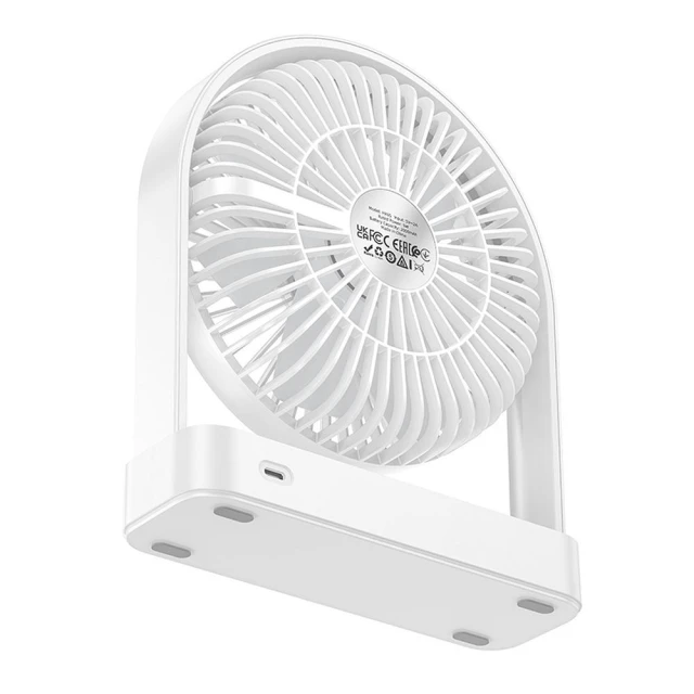 Вентилятор настільний Hoco HX65 ультратонкий White (6942007652667)