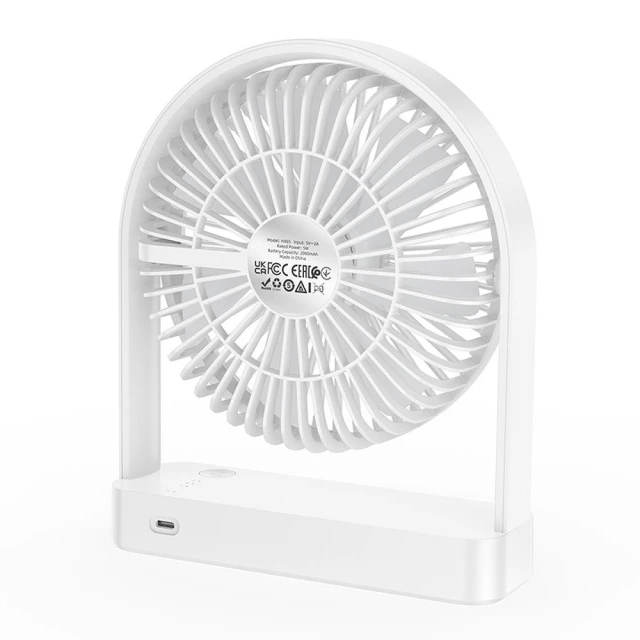 Вентилятор настільний Hoco HX65 ультратонкий White (6942007652667)