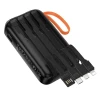 Портативний зарядний пристрій Hoco J151 10000 mAh 2A з кабелями USB-A, USB-C, Lightning, Micro USB та ліхтариком Black (6942007653350)
