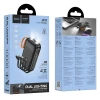 Портативний зарядний пристрій Hoco J151 10000 mAh 2A з кабелями USB-A, USB-C, Lightning, Micro USB та ліхтариком Black (6942007653350)