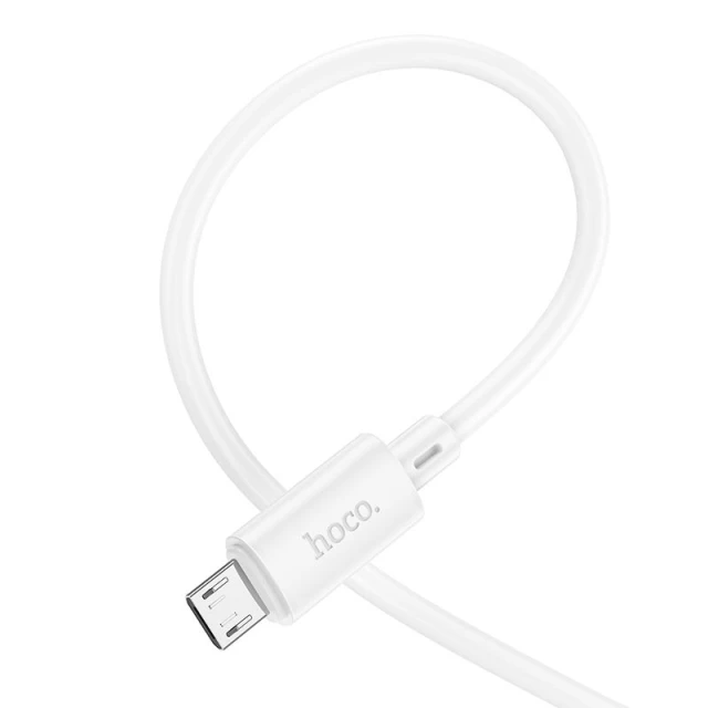 Кабель Hoco X88 USB-A to Micro USB 2.4A 2m White (6942007653619)