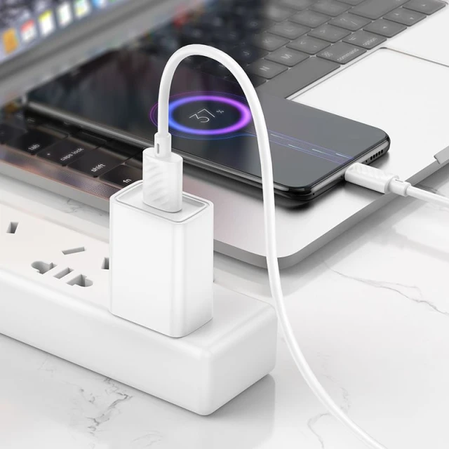 Кабель Hoco X88 USB-A to Micro USB 2.4A 2m White (6942007653619)