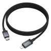 Кабель USB C до Lightning Hoco X118 PD 27W з дисплеєм 1 м Black (6942007655064)