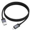 Кабель Hoco X118 USB-A to Lightning 2.4A з дисплеєм 1m Black (6942007655071)