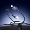 Кабель Hoco X118 USB-A to Lightning 2.4A з дисплеєм 1m Black (6942007655071)