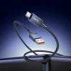 Кабель Hoco X118 USB A to USB C 5A 1 m з дисплеєм Black (6942007655088)