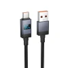 Кабель Hoco X118 USB A to USB C 5A 1 m з дисплеєм Black (6942007655088)