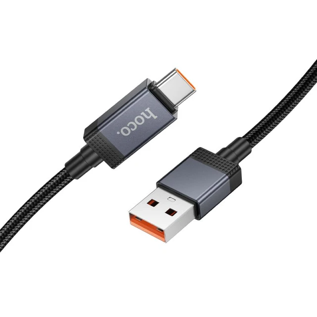 Кабель Hoco X118 USB A to USB C 5A 1 m з дисплеєм Black (6942007655088)