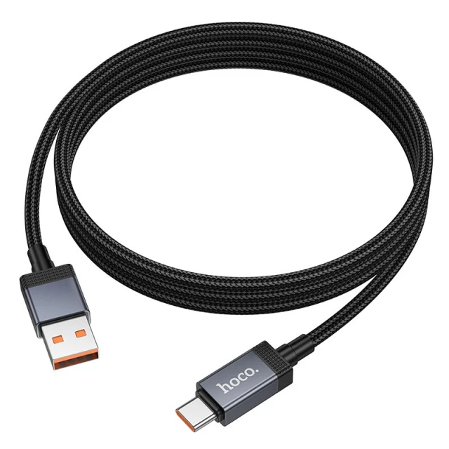 Кабель Hoco X118 USB A to USB C 5A 1 m з дисплеєм Black (6942007655088)