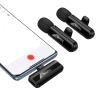 Мікрофон бездротовий подвійний Hoco L20A Lightning/USB-C Black (6942007655507)