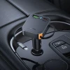 Автомобільний зарядний пристрій Hoco NZ18 зі згортаним кабелем 2x USB C + USB A QC PD 65W Black (6942007658546)