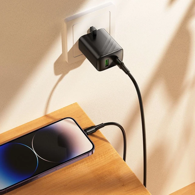 Кабель USB C до Lightning Hoco X120 PD 27W 1 м Black (6942007658843)