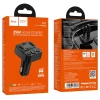 Автомобільний Bluetooth-трансмітер Hoco E87 USB-A + USB-C QC PD 35W Black (6942007658980)