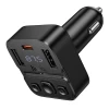 Автомобільний Bluetooth-трансмітер Hoco E87 USB-A + USB-C QC PD 35W Black (6942007658980)