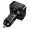 Автомобільний Bluetooth-трансмітер Hoco E87 USB-A + USB-C QC PD 35W Black (6942007658980)