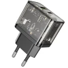 Мережевий зарядний пристрій Hoco N34 USB A + USB C QC3.0 PD 3A 20W Transparent (6942007659147)