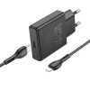 Мережевий зарядний пристрій Hoco N37 Slim USB C QC PD 20W + кабель USB C to Lightning Black (6942007659161)