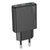 Мережевий зарядний пристрій Hoco N38 Slim USB-A + USB-C QC3.0 PD 20W Black (6942007659178)