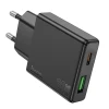 Мережевий зарядний пристрій Hoco N38 Slim USB-A + USB-C QC3.0 PD 20W Black (6942007659178)
