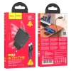 Мережевий зарядний пристрій Hoco N38 Slim USB A + USB C QC3.0 PD 3A 20W + кабель USB C to Lightning Black (6942007659185)