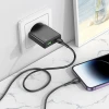 Мережевий зарядний пристрій Hoco N38 Slim USB A + USB C QC3.0 PD 3A 20W + кабель USB C to Lightning Black (6942007659185)