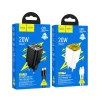 Мережевий зарядний пристрій Hoco N52 USB A + USB C QC3.0 PD 3A 20W + кабель USB C to Lightning Black (6942007659208)