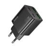 Мережевий зарядний пристрій Hoco N55 2×USB-C + 2×USB-A QC3.0 PD 20W Black (6942007659239)