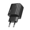Мережевий зарядний пристрій Hoco N55 2×USB-C + 2×USB-A QC3.0 PD 20W Black (6942007659239)