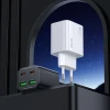 Мережевий зарядний пристрій Hoco N55 2×USB-C + 2×USB-A QC3.0 PD 20W + кабель USB-C to USB-C White (6942007659260)