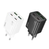 Мережевий зарядний пристрій Hoco N56 2×USB-C + 2×USB-A QC3.0 PD 30W White (6942007659284)