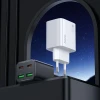 Мережевий зарядний пристрій Hoco N56 2×USB-C + 2×USB-A QC3.0 PD 30W + кабель USB-C to USB-C White (6942007659321)