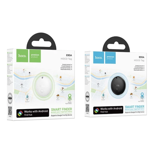 Локализатор Hoco E93A совместимый с Google Find My Device Black (6942007659338)