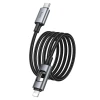 Кабель USB з діодами LED USB C до Lightning Hoco PD 27W 1,2 м U144 Black (6942007659543)