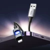 Кабель Hoco U144 USB A до Lightning 2.4A 1.2 м з LED Black (6942007659567)