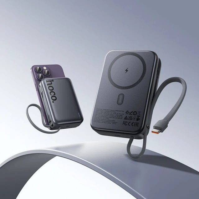 Портативний зарядний пристрій Hoco Q44A MagSafe 20000 mAh QC PD 45 Вт Black (6942007659673)