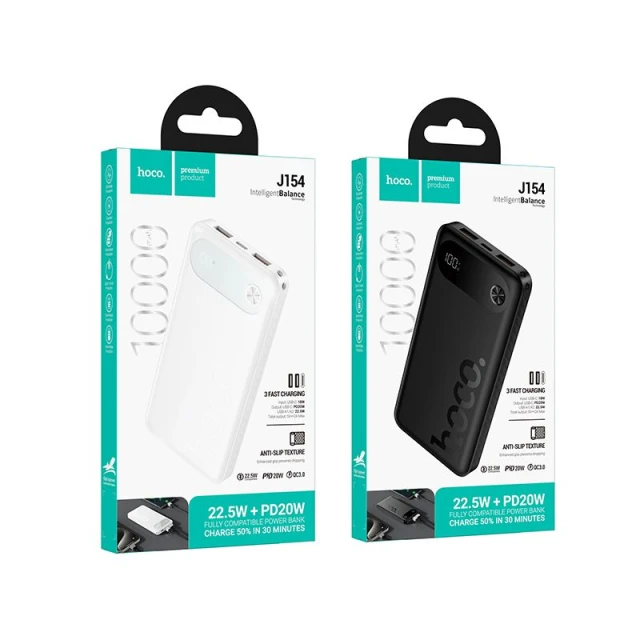 Портативний зарядний пристрій Hoco J154 10000 mAh QC PD 22,5 Вт Black (6942007660747)