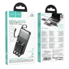 Powerbank Hoco J156 10000 mAh 22.5W з вбудованими кабелями Black (6942007662277)