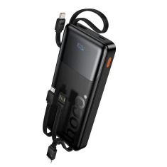 Powerbank Hoco J156 10000 mAh 22.5W з вбудованими кабелями Black (6942007662277)