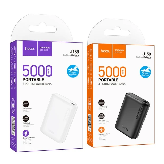 Powerbank Hoco J158 5000 mAh 2A Black (6942007662550)
