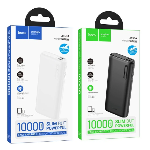 Powerbank Hoco 10000 mAh 2A J158A White (6942007662581)
