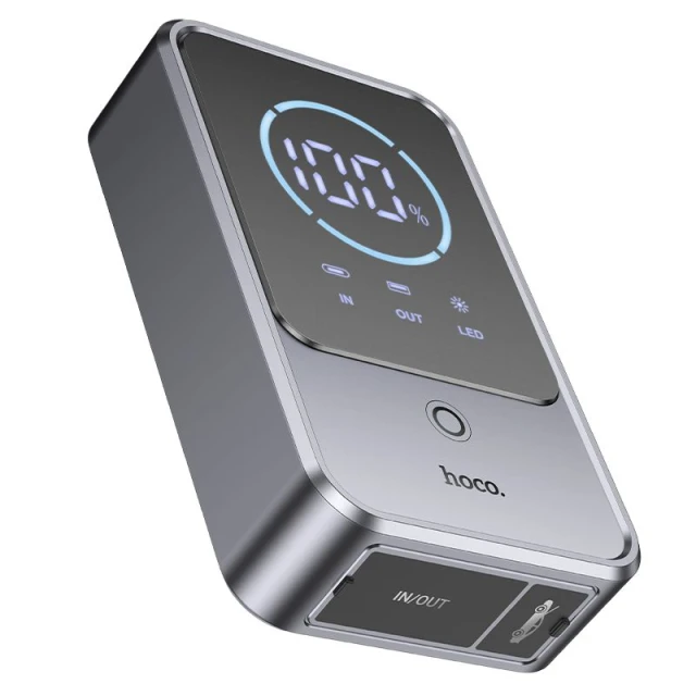Powerbank Hoco QS7 10000 mAh 2.4A 18W з функцією запуску автомобіля Grey (6942007662840)