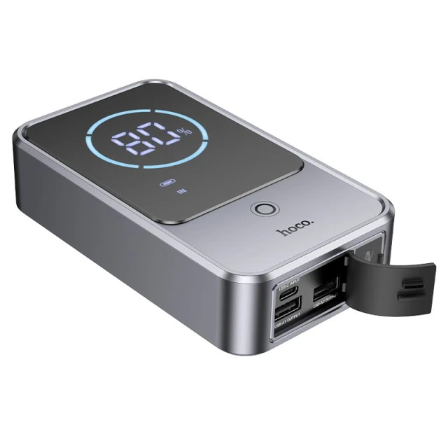 Powerbank Hoco QS7 10000 mAh 2.4A 18W з функцією запуску автомобіля Grey (6942007662840)